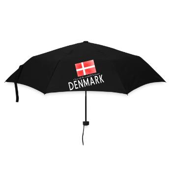 Dänemark Danmark - Regenschirm (klein) - Schwarz - Vorne
