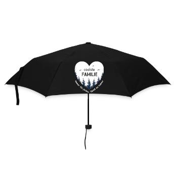 coolste Familie - Regenschirm (klein) - Schwarz - Vorne
