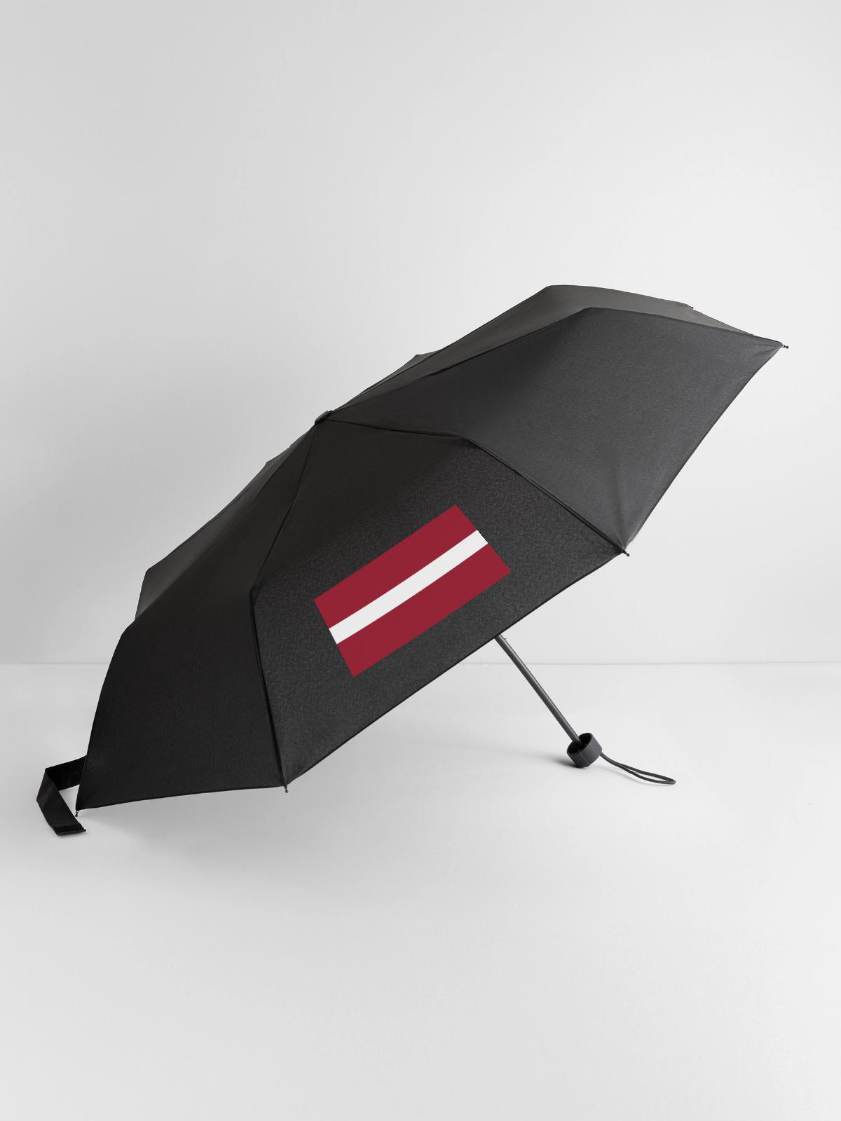 Lettland - Regenschirm (klein) - Schwarz - Vorne