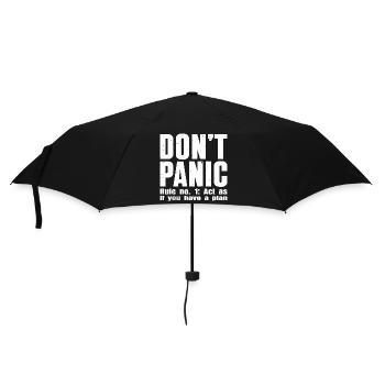 Keine Panik – Vertraulichkeitsmodus: EIN - Regenschirm (klein) - Schwarz - Vorne