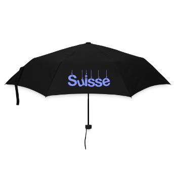 SUISSE. HUMOUR. PAYS. DRAPEAU. GENEVE. LAUSANNE - Parapluie standard - noir - Devant