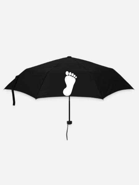 Fuß Füße Fußpflege Podologie Geschenk Geschenkidee - Regenschirm (klein) - Schwarz