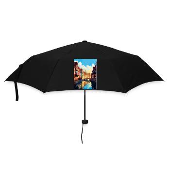 Colmar France Vintage Travel Poster WPA Souvenir - Umbrella (small) - black - Front