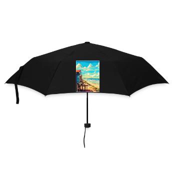 Zandvoort Pays-Bas Affiche de voyage vintage WPA - Parapluie standard - noir - Devant