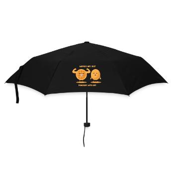 Kraftvolle Waffel Muskelvergleich - Regenschirm (klein) - Schwarz - Vorne
