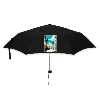 Beverly Hills Kalifornien Vintage Reiseposter WPA - Regenschirm (klein) - Schwarz - Vorne