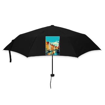 Danzig Polen Vintage Reiseposter WPA Souvenir - Regenschirm (klein) - Schwarz - Vorne