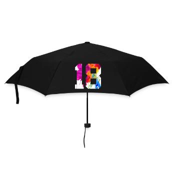 NUMBER 18 YEARS OLD 18TH BIRTHDAY - Umbrella (small) - black - Front