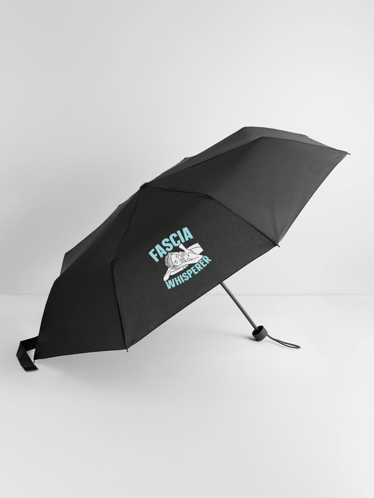 Faszienflüsterer lizenzierter Massagetherapeut - Regenschirm (klein) - Schwarz - Vorne