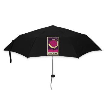 Der Stern Tarotkarte Schamane Wahrsagerei - Regenschirm (klein) - Schwarz - Vorne