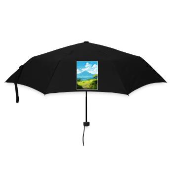 La Réunion Nationalpark Frankreich Reiseplakat - Regenschirm (klein) - Schwarz - Vorne