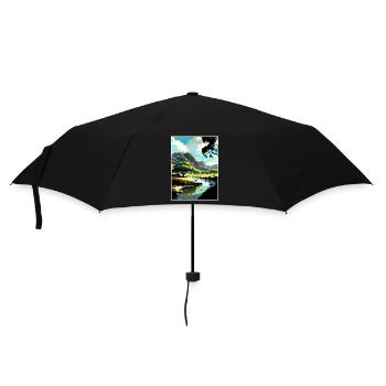 Malibu Creek Kalifornien Vintage Reiseposter WPA - Regenschirm (klein) - Schwarz - Vorne