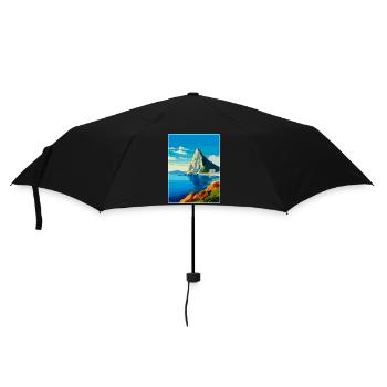 Rock Of Gibraltar Vintage Voyage Poster Souvenir - Parapluie standard - noir - Devant