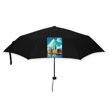 Helsingborg Sweden Vintage Travel Poster Souvenir - Umbrella (small) - black - Front
