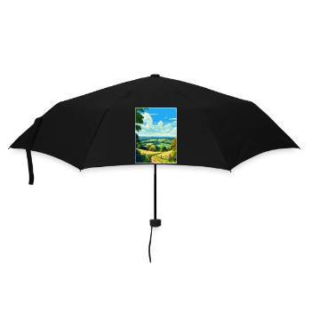 Surrey Hills Vintage Reiseposter Souvenir WPA - Regenschirm (klein) - Schwarz - Vorne