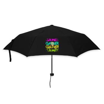 Gamer - Regenschirm (klein) - Schwarz - Vorne