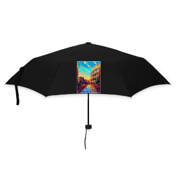Rome Italy Vintage Travel Poster Souvenir Souvenir - Umbrella (small) - black - Front