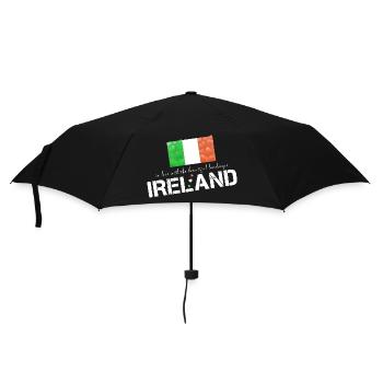 Ireland flag hearts - Regenschirm (klein) - Schwarz - Vorne