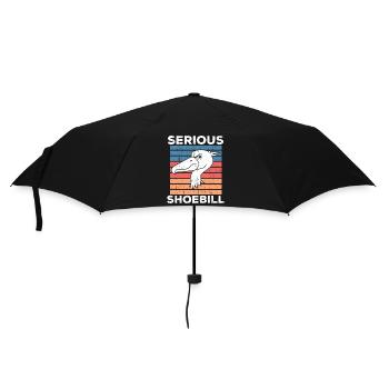 Ernsthafter Schuhschnabel Storch Walfischkopf Voge - Regenschirm (klein) - Schwarz - Vorne