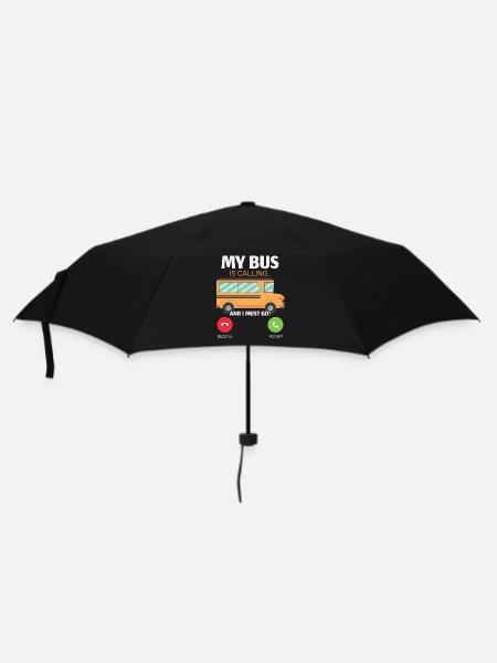 Mein Bus ruft und ich muss los Schulbusfahrer - Regenschirm (klein) - Schwarz