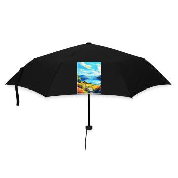 Loch Lomond National Park Travel Poster Souvenir - Umbrella (small) - black - Front