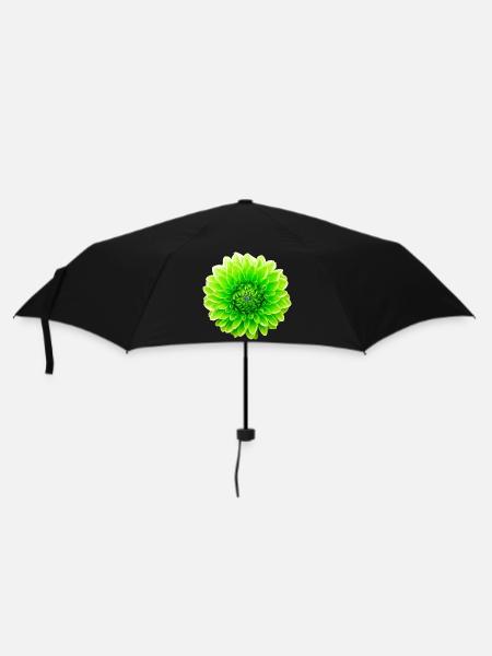 Blume - Regenschirm (klein) - Schwarz