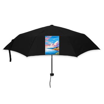 Isle Of Bute Schottland Uk Reise Poster Souvenir - Regenschirm (klein) - Schwarz - Vorne