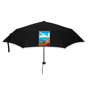 Cote D Azur Frankreich Vintage Reiseposter Souvenir - Regenschirm (klein) - Schwarz - Vorne