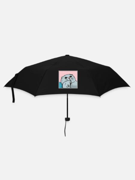 Kuschelweiche Foldex Rassekatze - Regenschirm (klein) - Schwarz