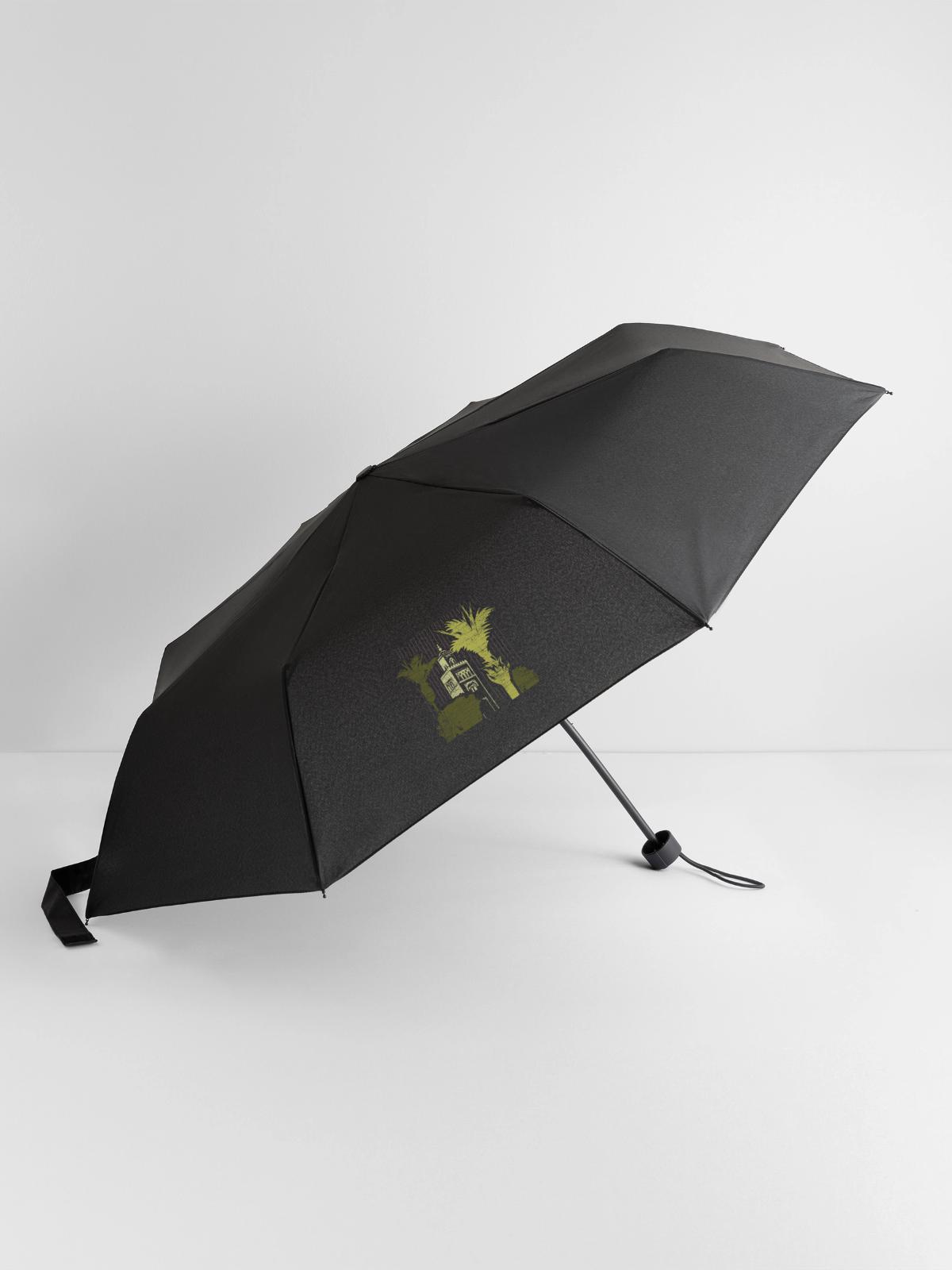 Farbenprächtiger Souk Marrakesch - Regenschirm (klein) - Schwarz - Vorne