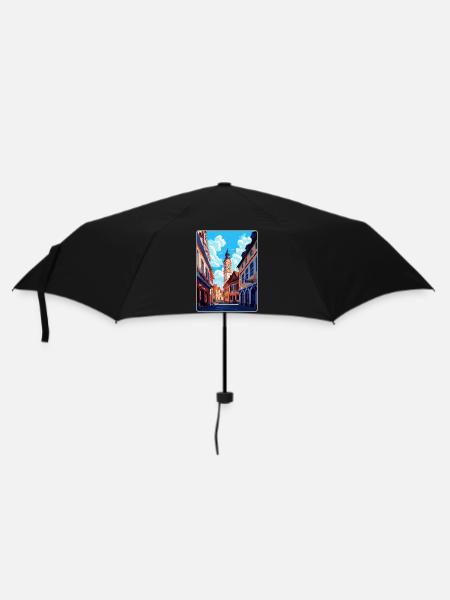 Weimar Deutschland Vintage Reiseplakat Souvenir WPA - Regenschirm (klein) - Schwarz