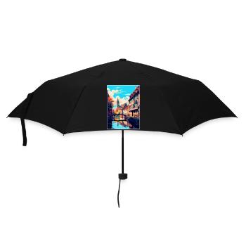Straßburg Frankreich Vintage Reiseplakat Souvenir - Regenschirm (klein) - Schwarz - Vorne