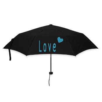 VALENTINSTAG. ICH LIEBE DICH. ICH LIEBE DICH. LIEBE. LIEBE - Regenschirm (klein) - Schwarz - Vorne