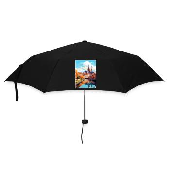 Amiens Frankreich Vintage Reiseposter WPA Souvenir - Regenschirm (klein) - Schwarz - Vorne