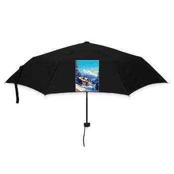 Megève France Affiche de voyage vintage WPA Souvenir - Parapluie standard - noir - Devant