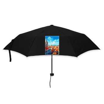 Barcelona Spanien Vintage Reiseplakat Souvenir WPA - Regenschirm (klein) - Schwarz - Vorne