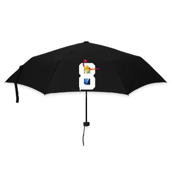 NUMBER 8 BASKETBALL 8TH BIRTHDAY - Umbrella (small) - black - Front