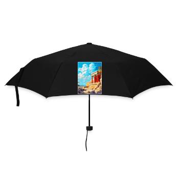 Knossos Palace Greece Vintage Travel Poster WPA - Umbrella (small) - black - Front