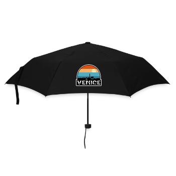 Venedig Italien Flagge Skyline Reisesouvenir - Regenschirm (klein) - Schwarz - Vorne