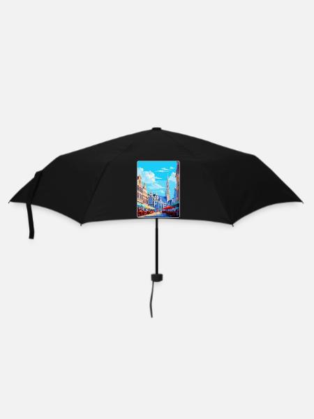 Bruxelles Belgique Poster de voyage vintage souvenir - Parapluie standard - noir