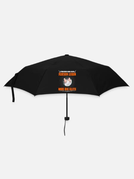 Studieren Kann Jeder Fliesen Legen Spruch Fliesenl - Regenschirm (klein) - Schwarz