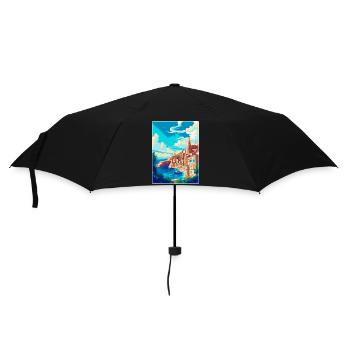La Valette Malte Affiche de voyage vintage Souvenir WPA - Parapluie standard - noir - Devant