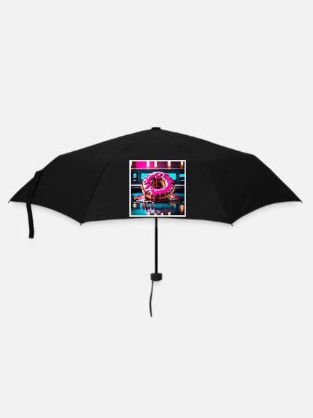 Donut 2 - Regenschirm (klein) - Schwarz