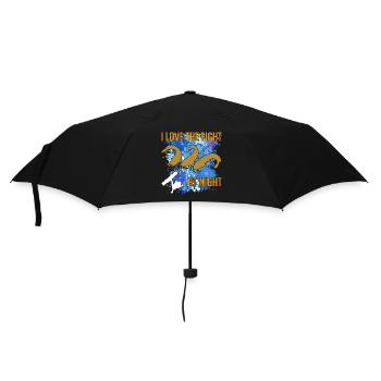 Catfish Catfish Silhouette Fishing Rod and Splashes of Color - Umbrella (small) - black - Front