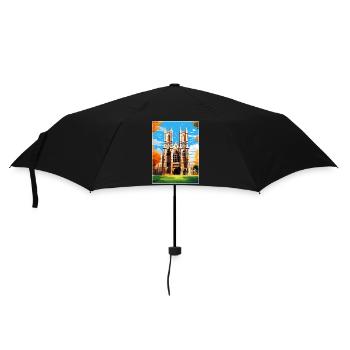 Westminster Abbey London England Uk Travel Poster - Umbrella (small) - black - Front