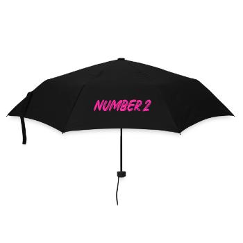 Numéro 2 - deux - deuxième - deuxième - 2 - numéro 2 - Parapluie standard - noir - Devant