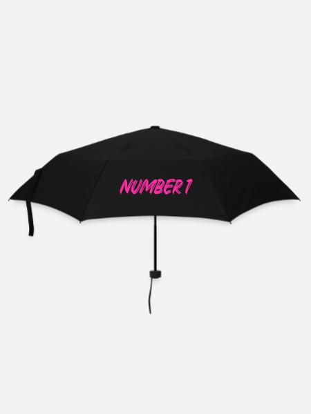 Number 1 - eins - erster - erste - 1 - Nummer 1 - Regenschirm (klein) - Schwarz