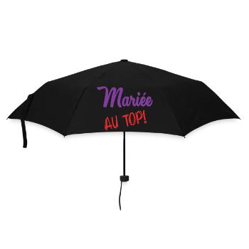Junggesellinnenabschied. HOCHZEIT. MANNSCHAFT. TEAM BRAUT. ZUKÜNFTIGE BRAUT - Regenschirm (klein) - Schwarz - Vorne