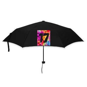 NO. 17 NUMBER 17 COLORFUL 17TH BIRTHDAY - Umbrella (small) - black - Front