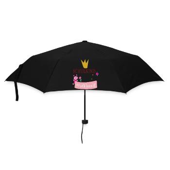 Schulkind erstklassig - Regenschirm (klein) - Schwarz - Vorne